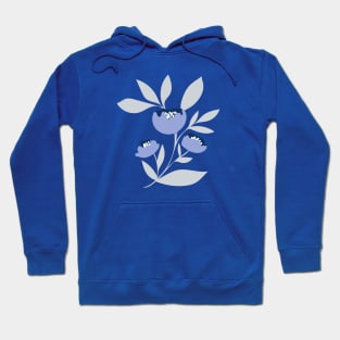 Periwinkle blue peony flower Hoodie